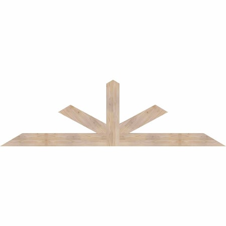 Ekena Millwork Saratoga Smooth Timber Gable Bracket, Douglas Fir, 96"W x 28"H x 3 1/2"D x 5 1/2"F, 7/12 Pitch GBW096X28X0406SAR00SDF